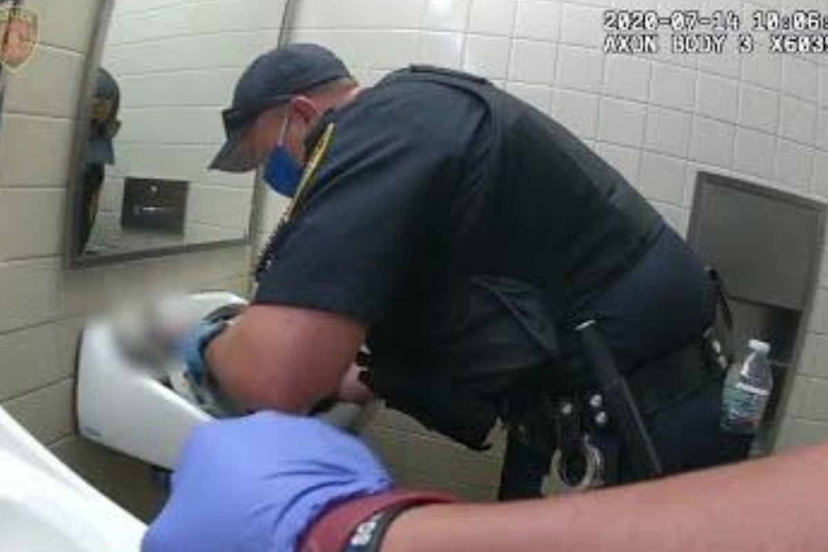 Two New Jersey transit police officers revive a newborn baby in dramatic new video