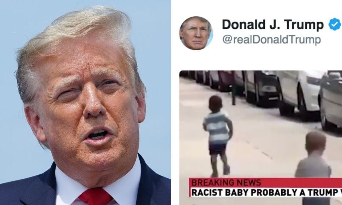Twitter Flags Trump Tweet of Video Featuring Fake Misspelled CNN Headline as 'Manipulated Media'