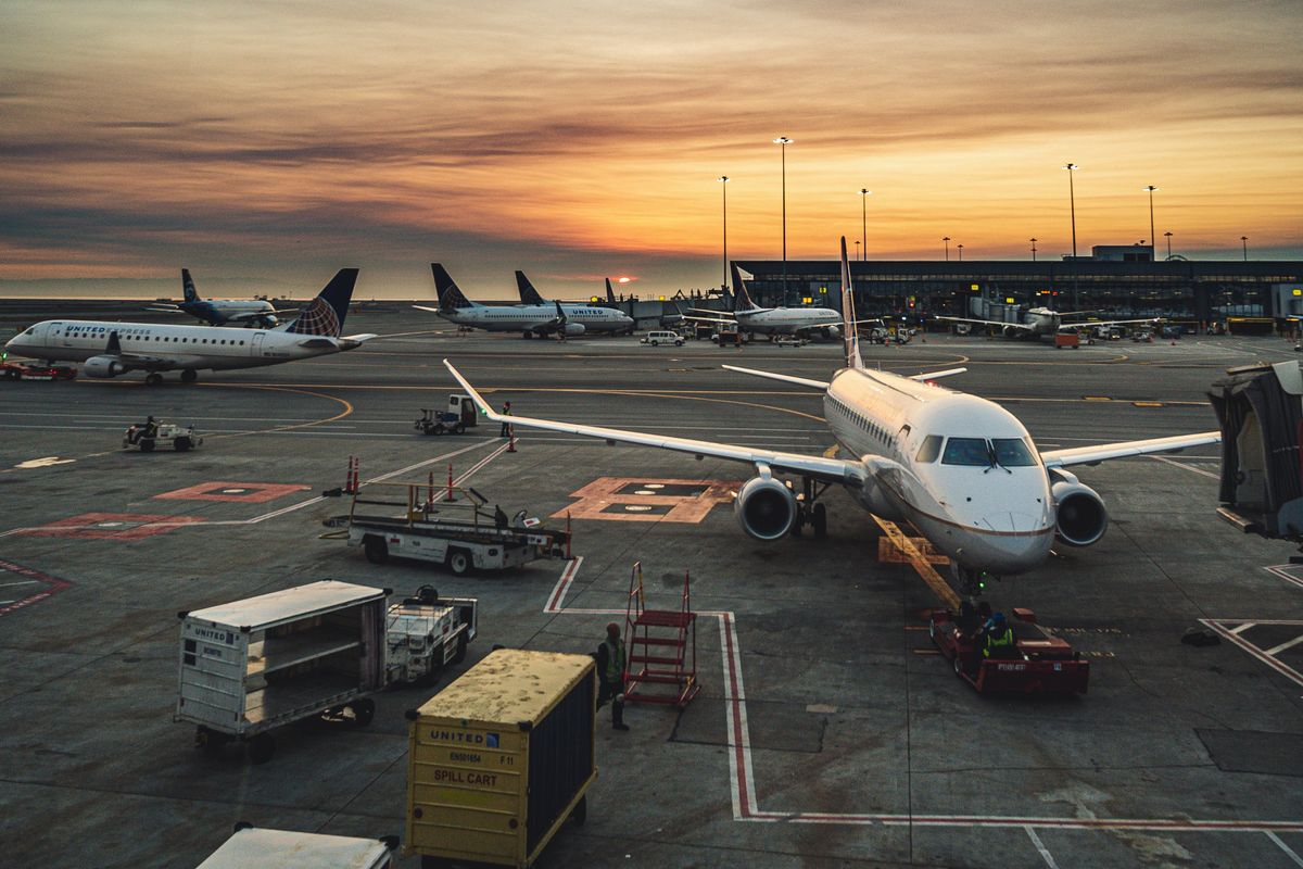 airplane runway stock