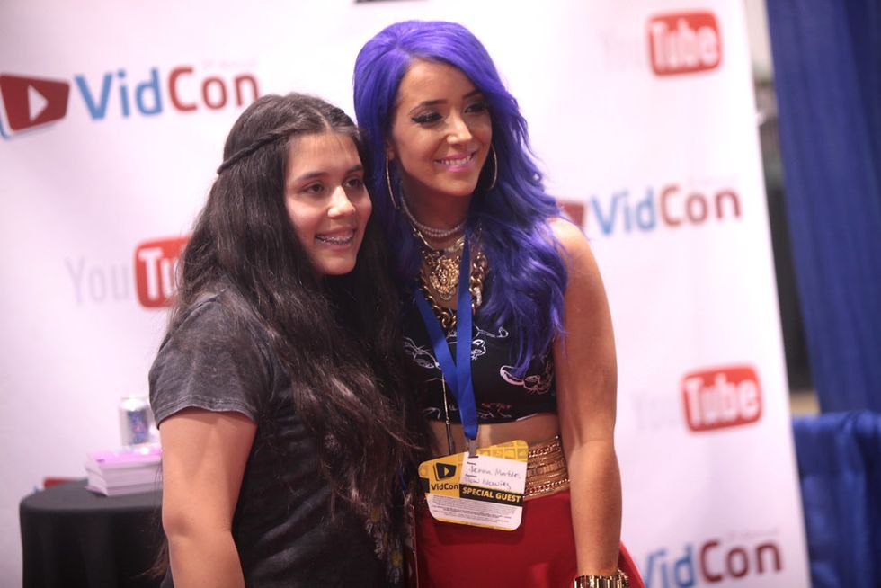 Jenna Marbles with fan