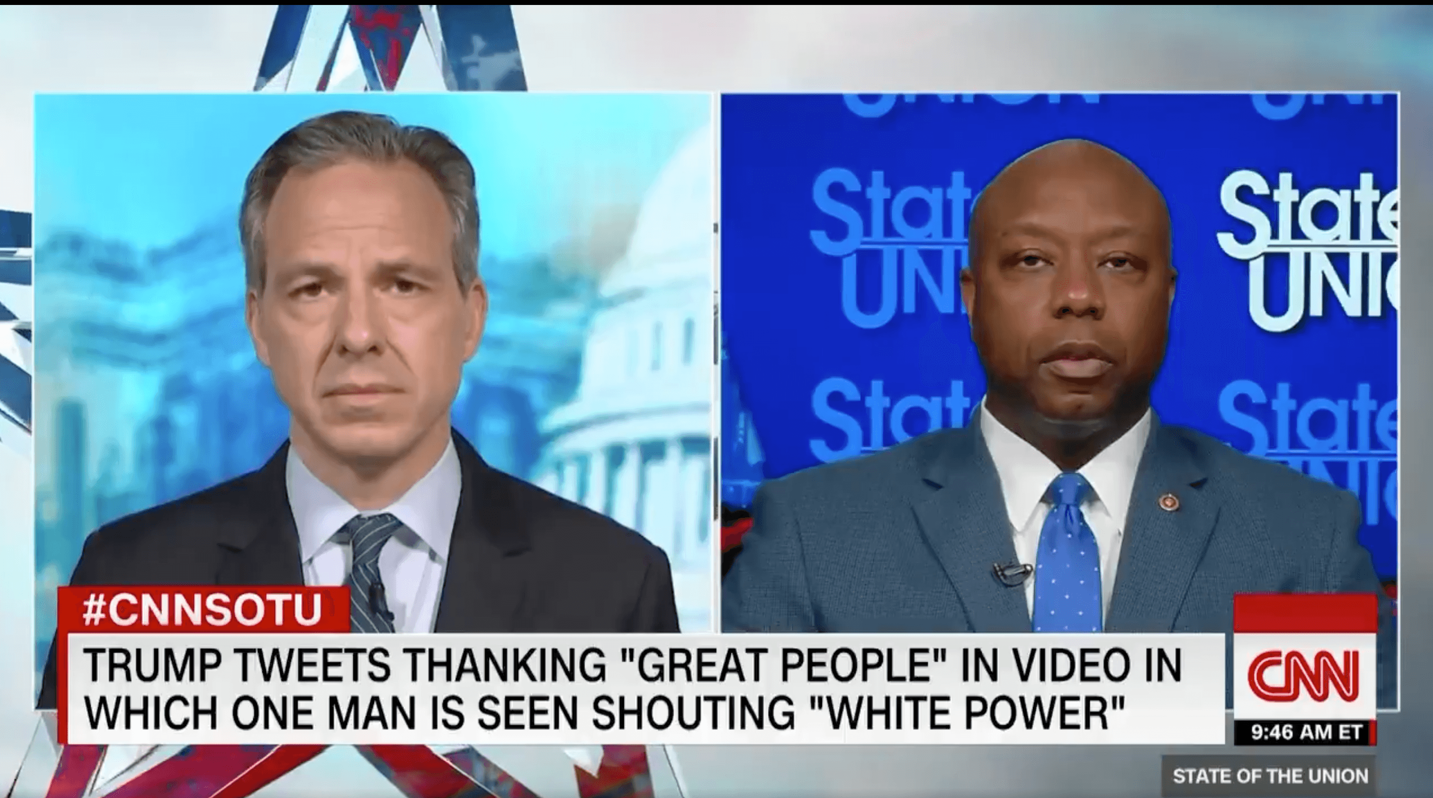 President Klan Robe Retweets Video Of Supporter Shouting ‘White Power!’