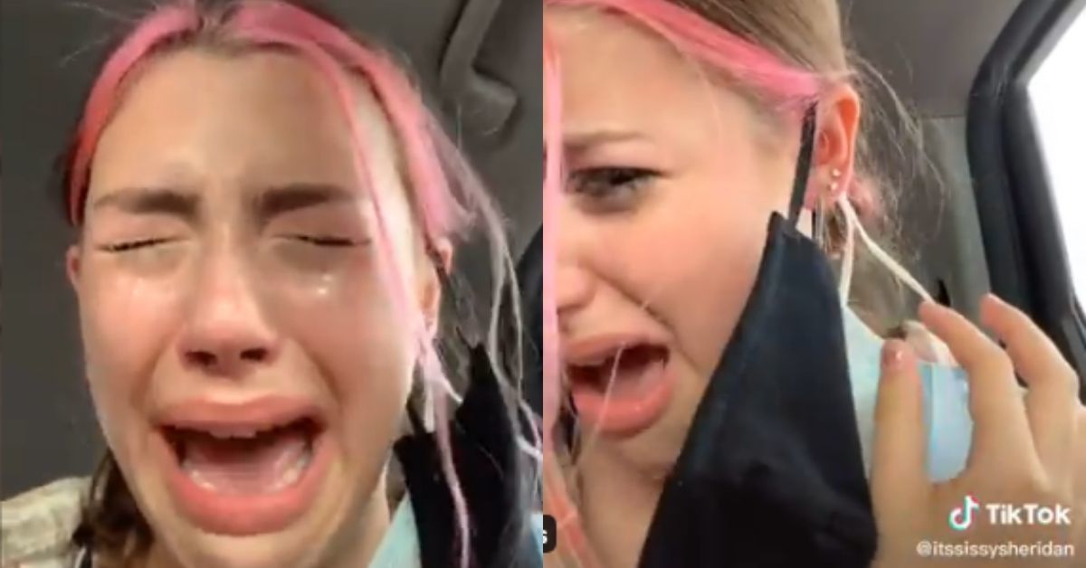 Teen Actor And TikTok Star Freaks Out After Her Face Mask Strap Is Accidentally Pierced Into Her Ear
