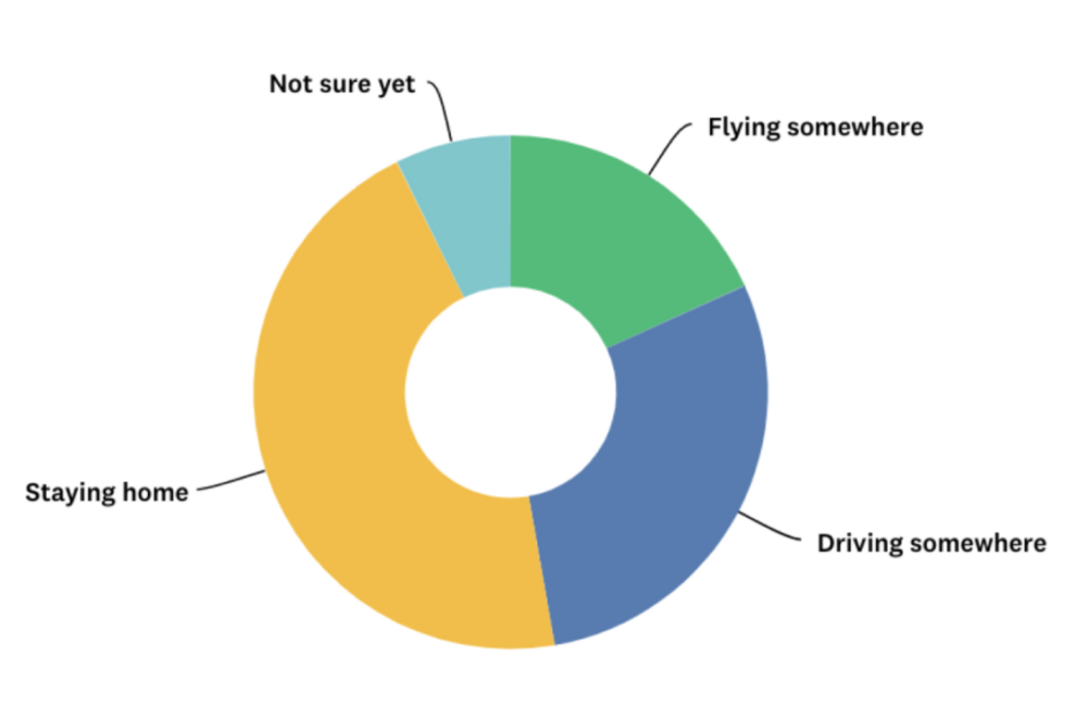 Donut chart with data