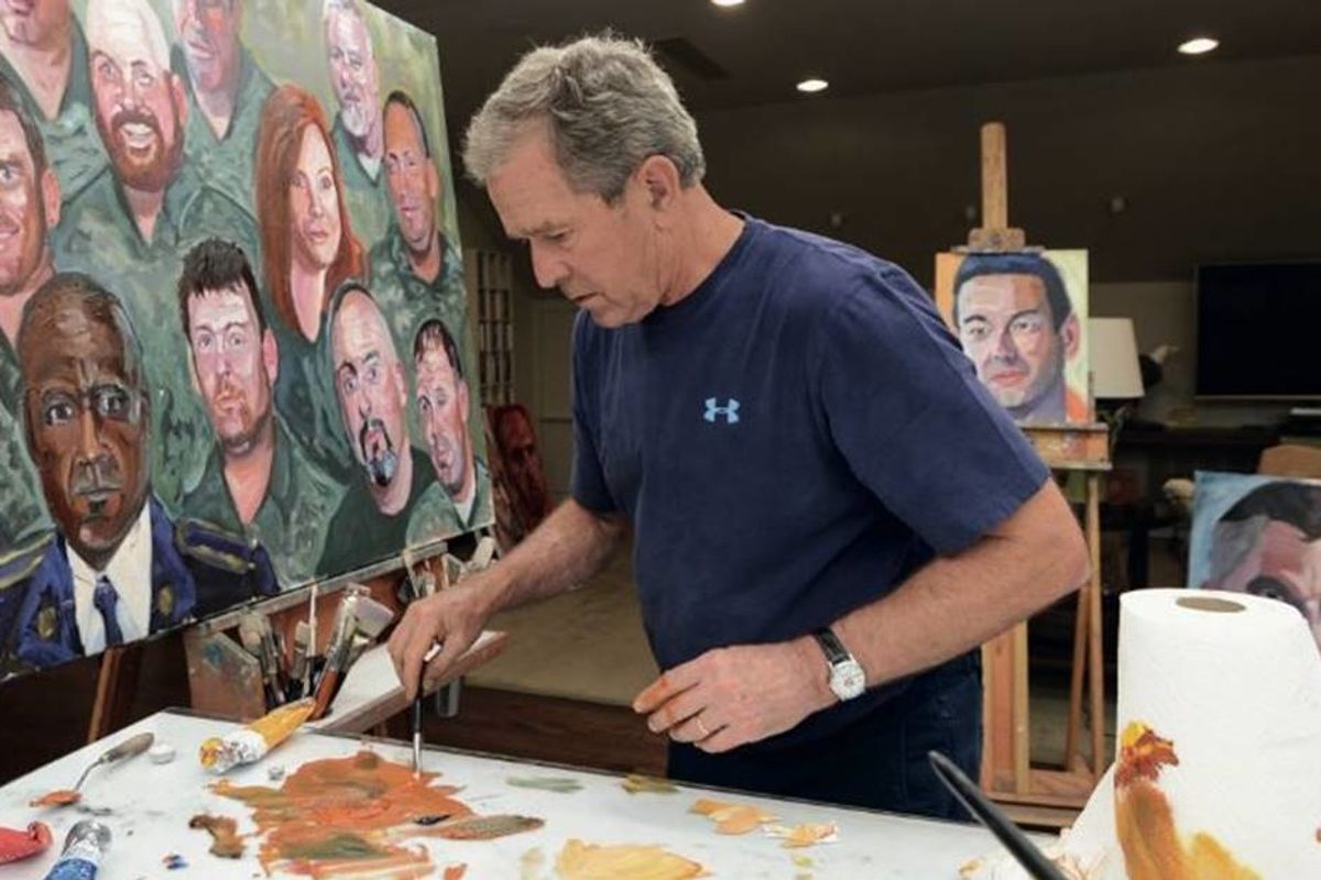Former President George W. Bush pays tribute to immigrants with a book of moving paintings