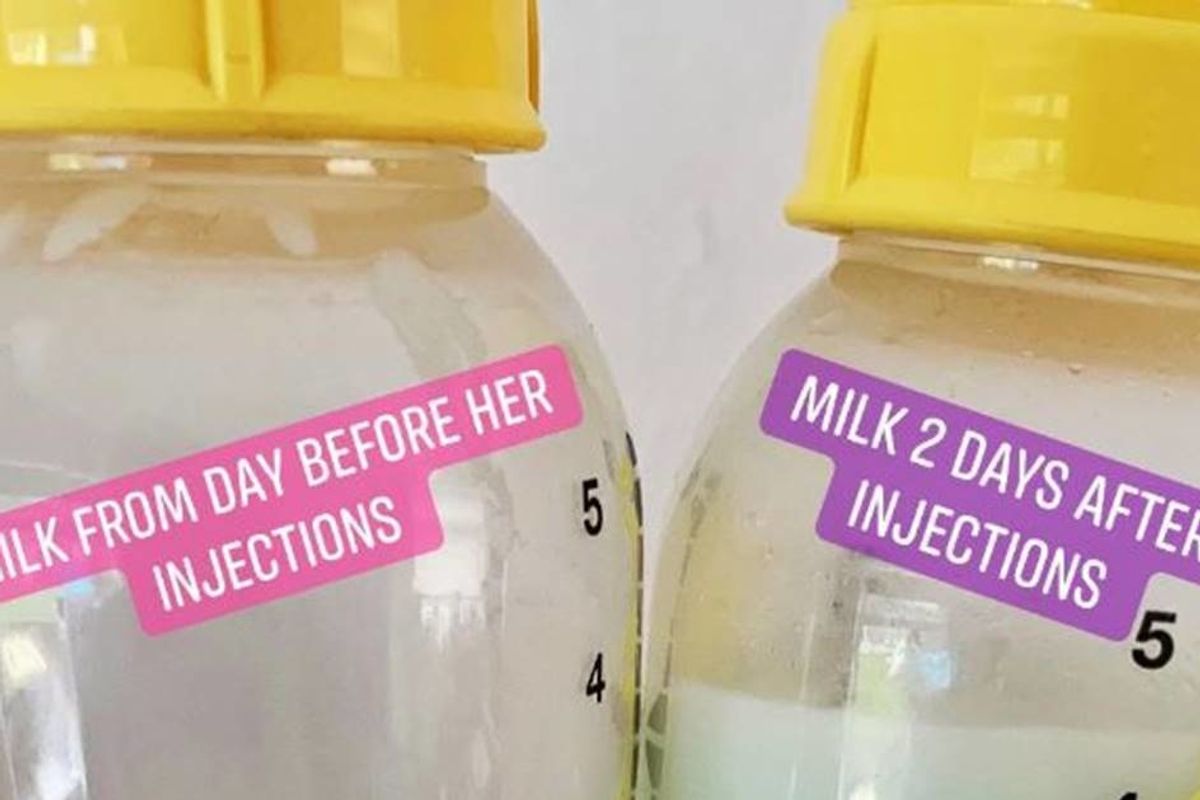Mother uses side-by-side photos to show the miraculous connection between vaccinations and breast milk