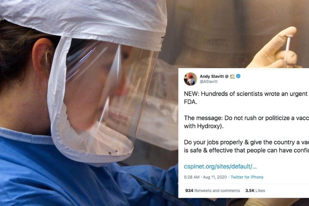 Hundreds of doctors have asked the FDA not to rush—or politicize—a coronavirus vaccine