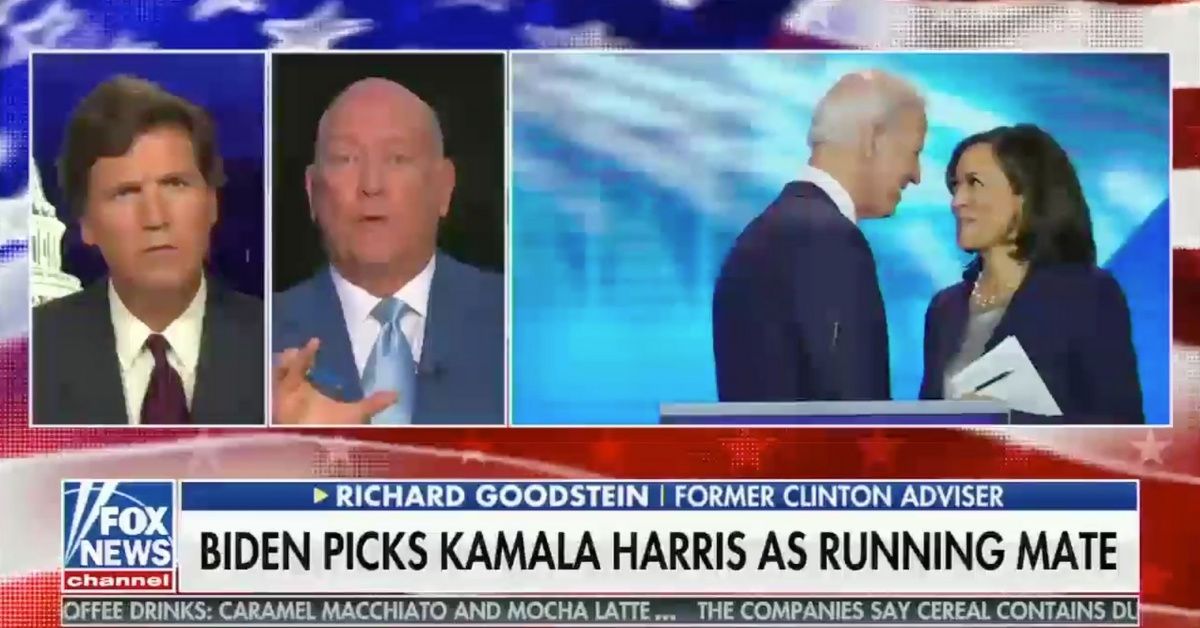 Tucker Carlson Has Total Hissy Fit After Guest Corrects His Pronunciation Of 'Kamala Harris'