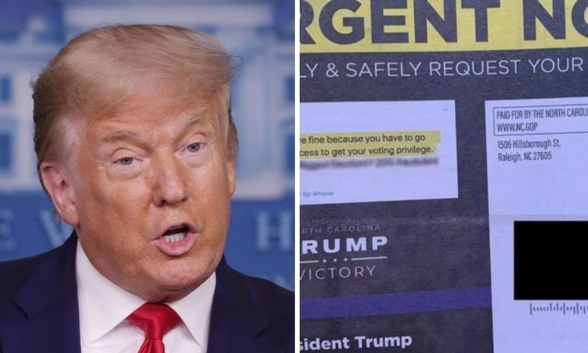 Trump Campaign Sends Absentee Ballot Request Forms With Trump's Face on Them to Registered Republicans in North Carolina