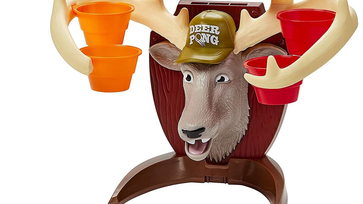 This talking Deer Pong game will sass you and tell dad jokes