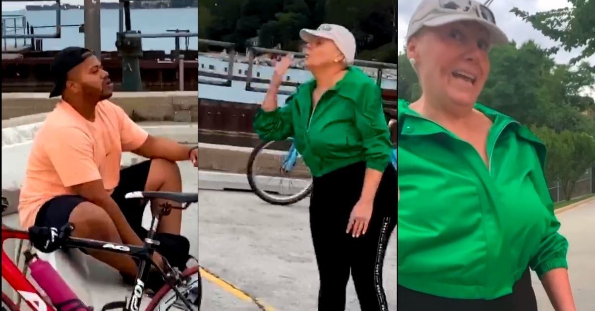 Illinois 'Karen' Arrested After Assaulting Black Bicyclist For 'Trespassing' On Public Pier In Viral Video