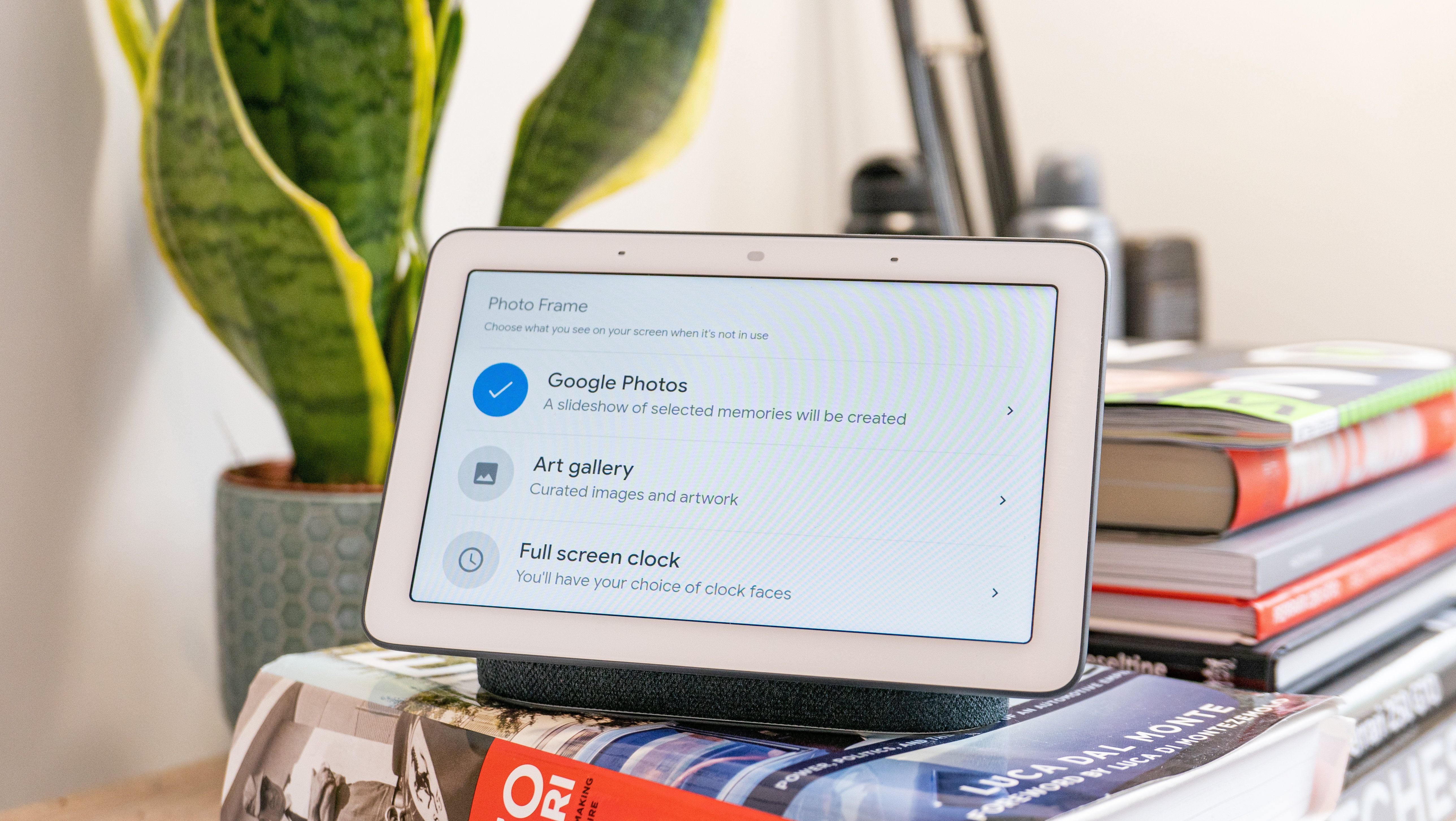 How to change photo frame settings on a Google smart display Gearbrain