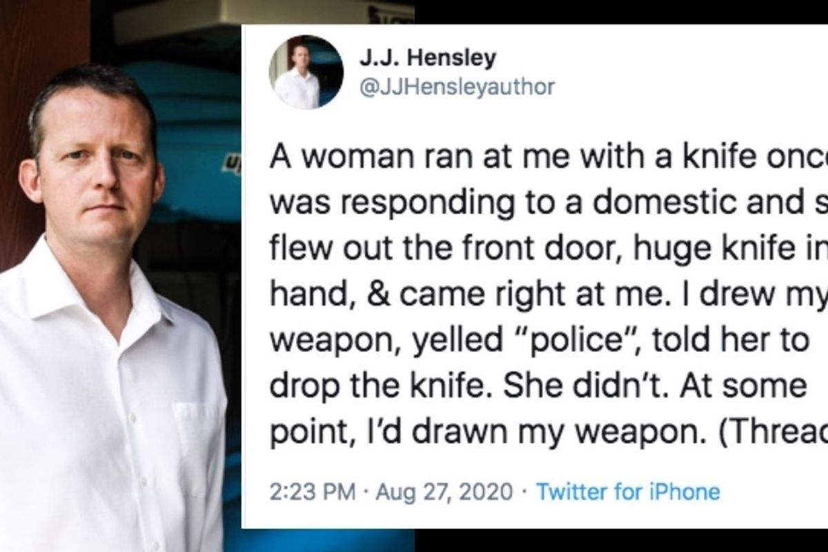 Former police officer explains why he didn't shoot a woman who ran at him with a knife