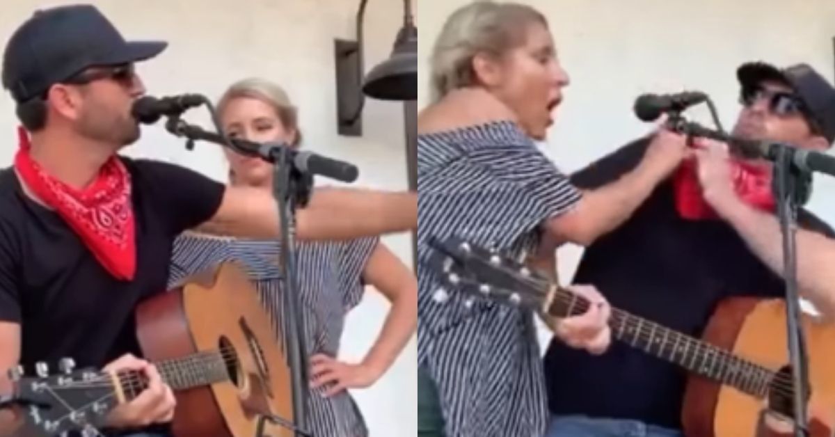 Woman Without Mask Gets Up In Musician's Face During Concert After He Denies Her Song Request