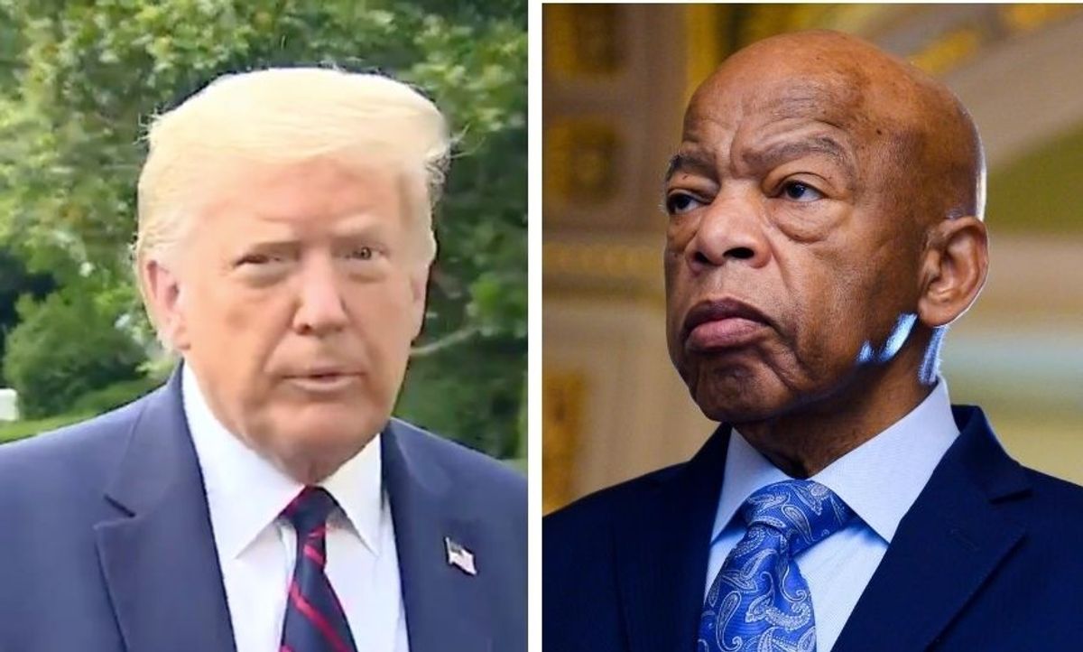 Trump Was Asked If He'd Pay Respects to John Lewis in the Capitol and His Blunt Response Was Peak Trump