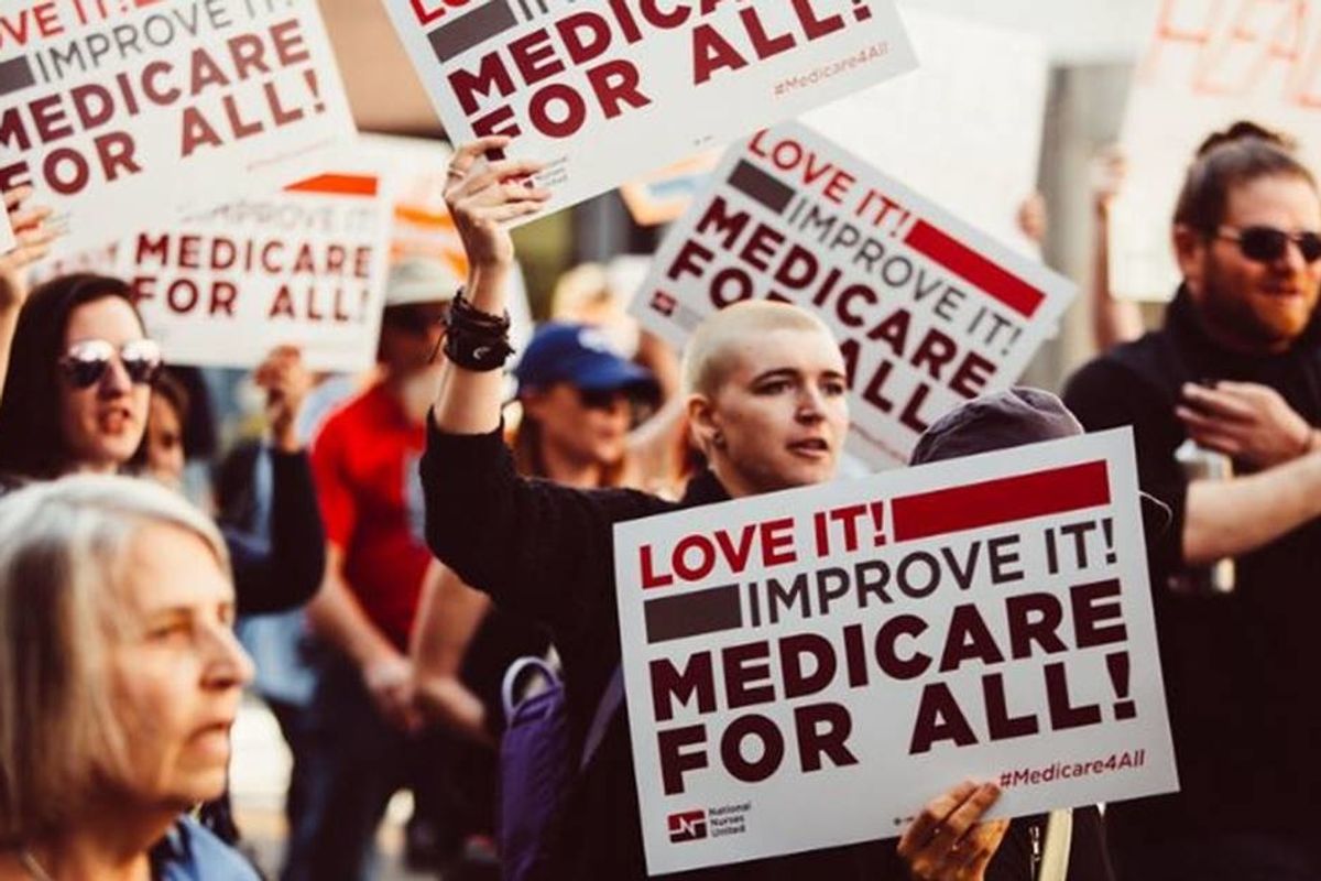Over 700 DNC delegates come together in solidarity to show the fight for Medicare for All is far from over