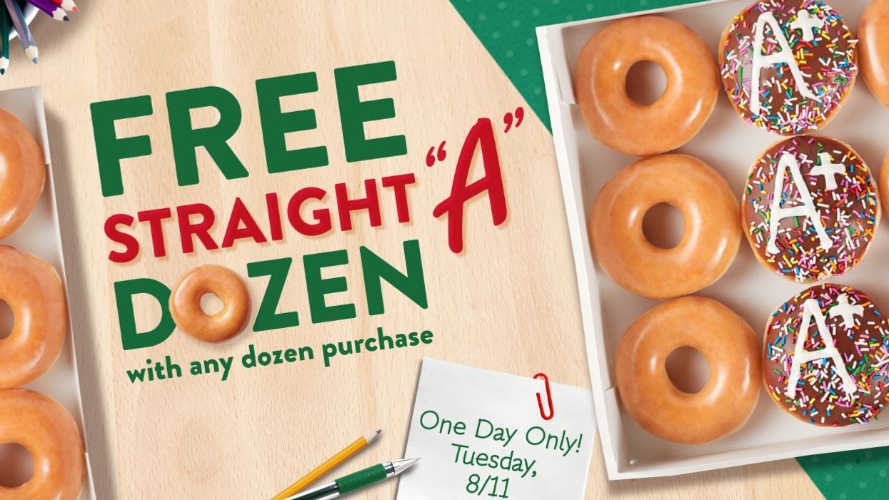 Krispy Kreme to give teachers a free doughnut next week, offering BOGO deal on 'Straight A' dozen