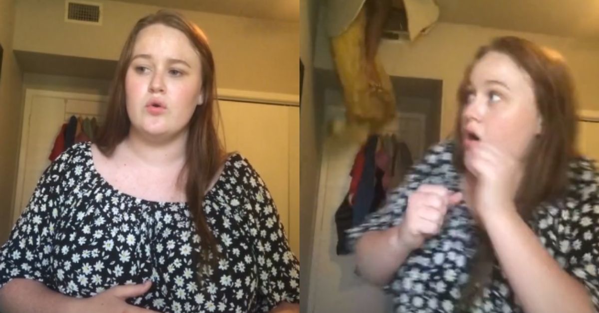 Teen's Singing Is Interrupted By Her Mom Crashing Through Her Bedroom Ceiling In Surreal TikTok Video