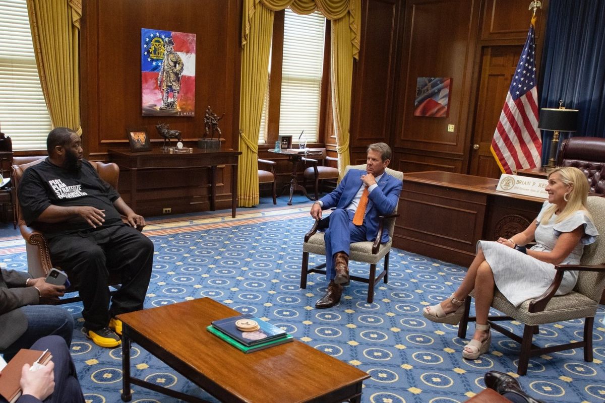 Killer Mike and Brian Kemp