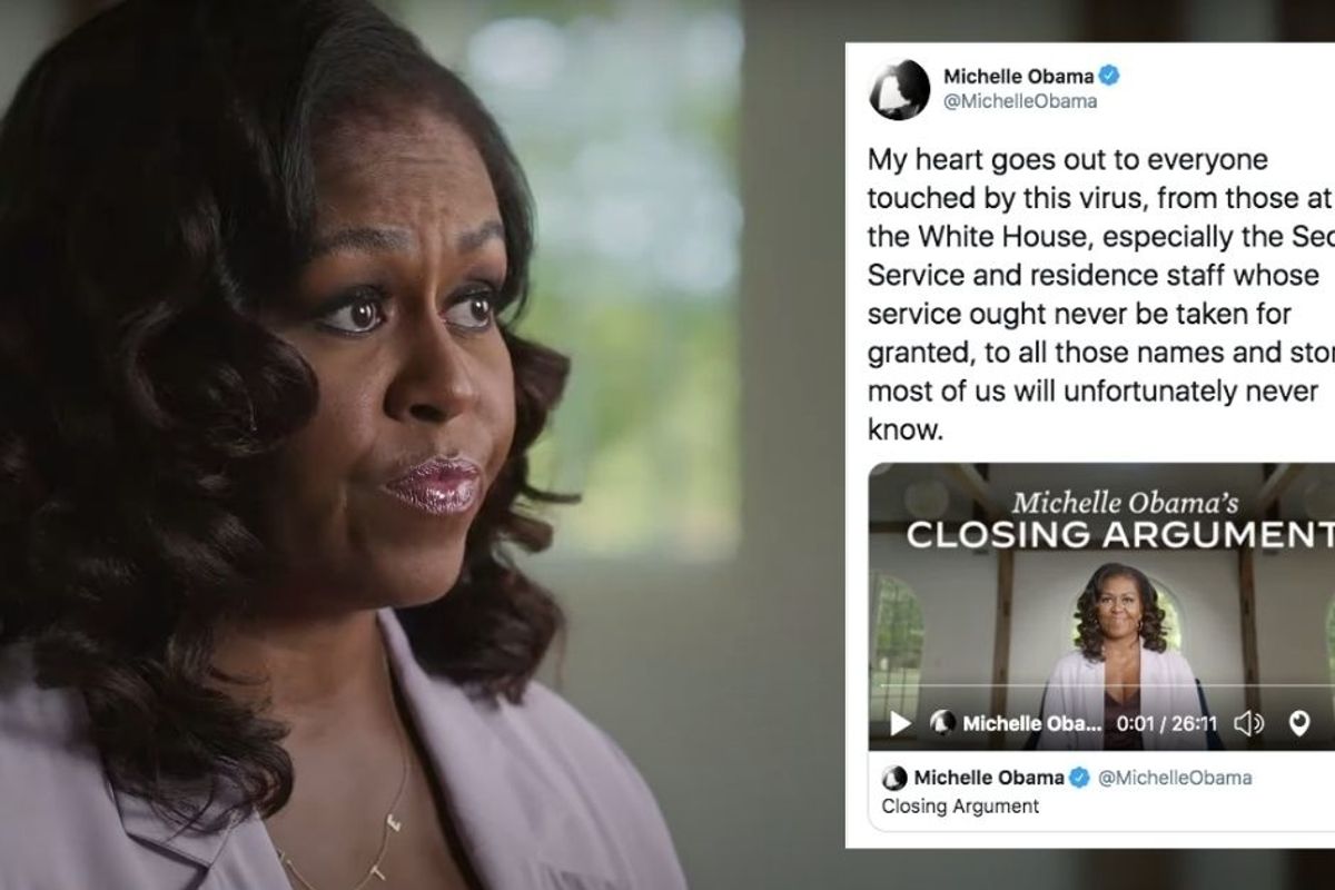 Michelle Obama breaks down why voting Biden in—and Trump out—will end America's chaos