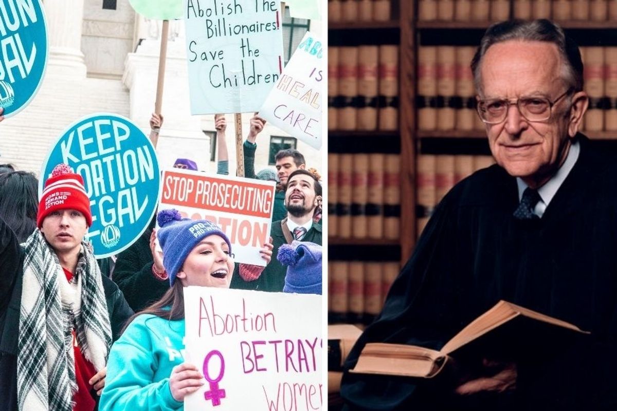 Just a reminder that the majority opinion in Roe v. Wade was written by a lifelong Republican