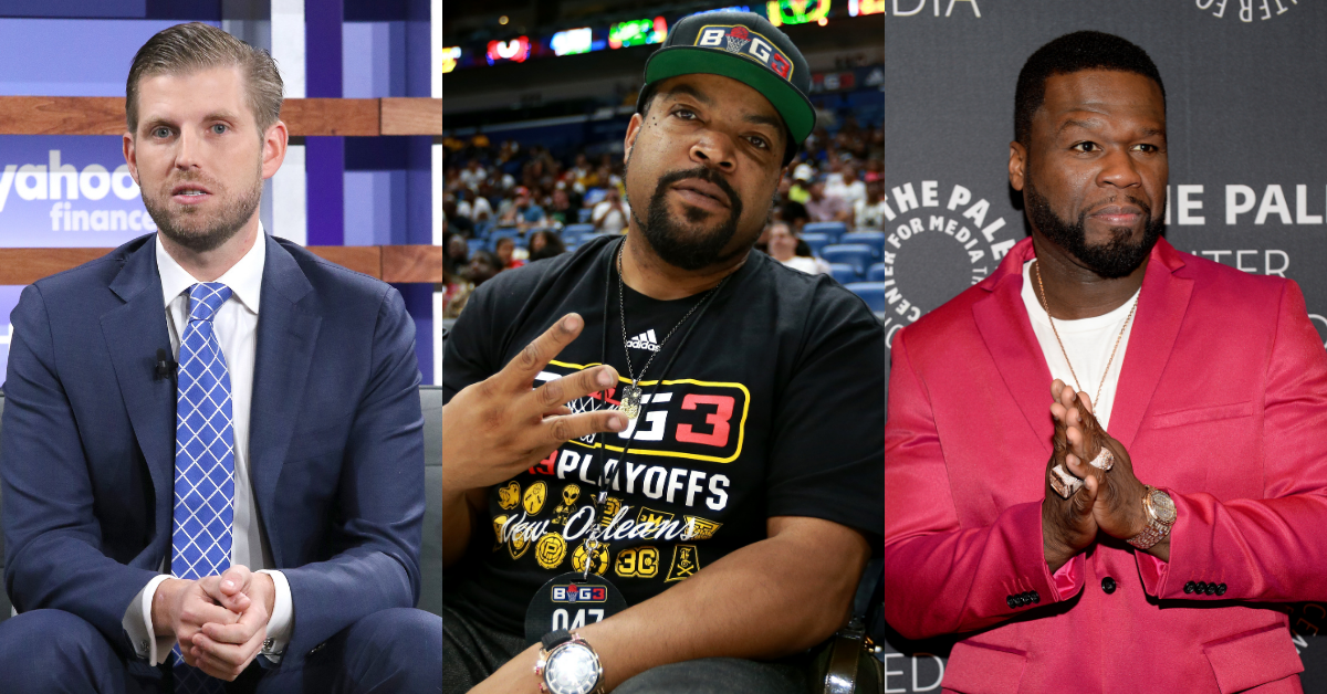 Eric Trump Slammed For Sharing Photoshopped Pic Of Ice Cube And 50 Cent Wearing Trump Hats