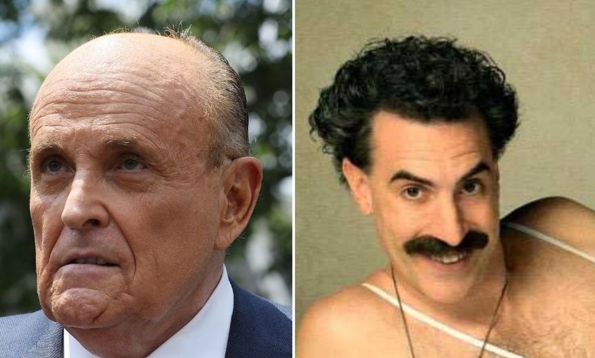 Rudy Giuliani Roasted for Reportedly Fondling Himself in Hotel Room During Sacha Baron Cohen 'Borat' Prank