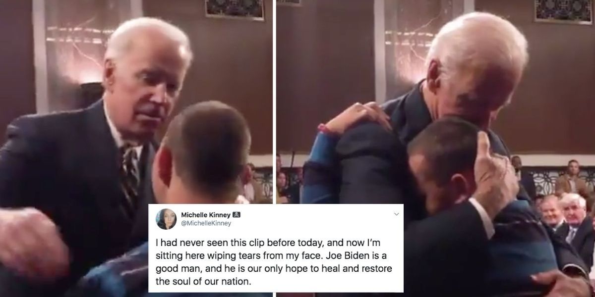 Clip of Biden comforting the son of a Parkland school shooting victim has Americans in tears