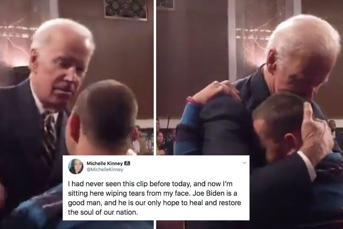 Clip of Biden comforting the son of a Parkland school shooting victim has Americans in tears