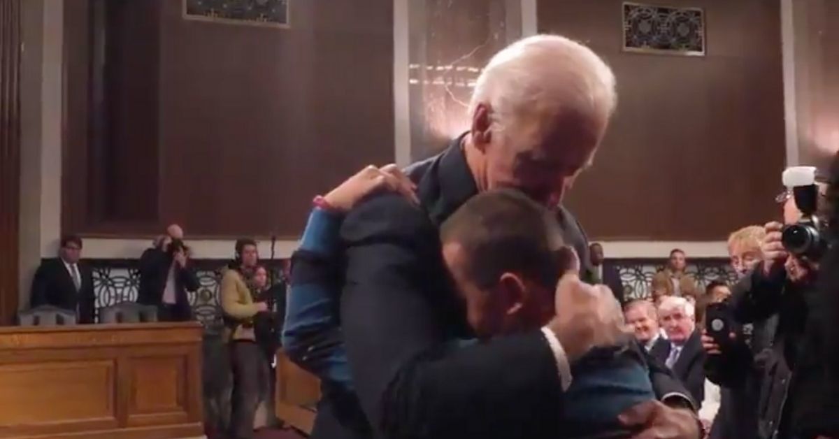 Resurfaced Clip Of Biden Comforting Parkland Victim's Son Has People Understandably Choked Up