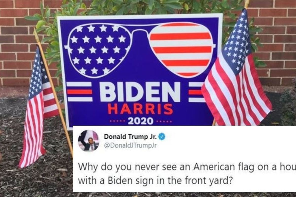 Don Trump Jr. asked why Biden supporters don't fly the American flag. The responses were magnificent.
