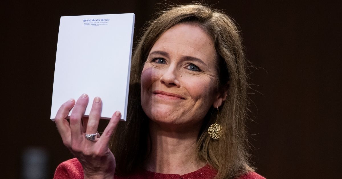 Amy Coney Barrett Held Up A Blank Notepad During Her Confirmation Hearing, And The Internet Pounced