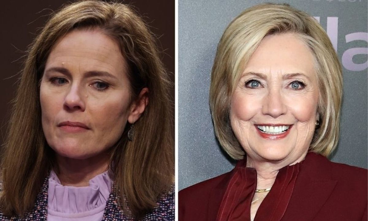 Hillary Clinton Fires Back at Amy Coney Barrett After She Explains Her 'Originalism' Judicial Philosophy