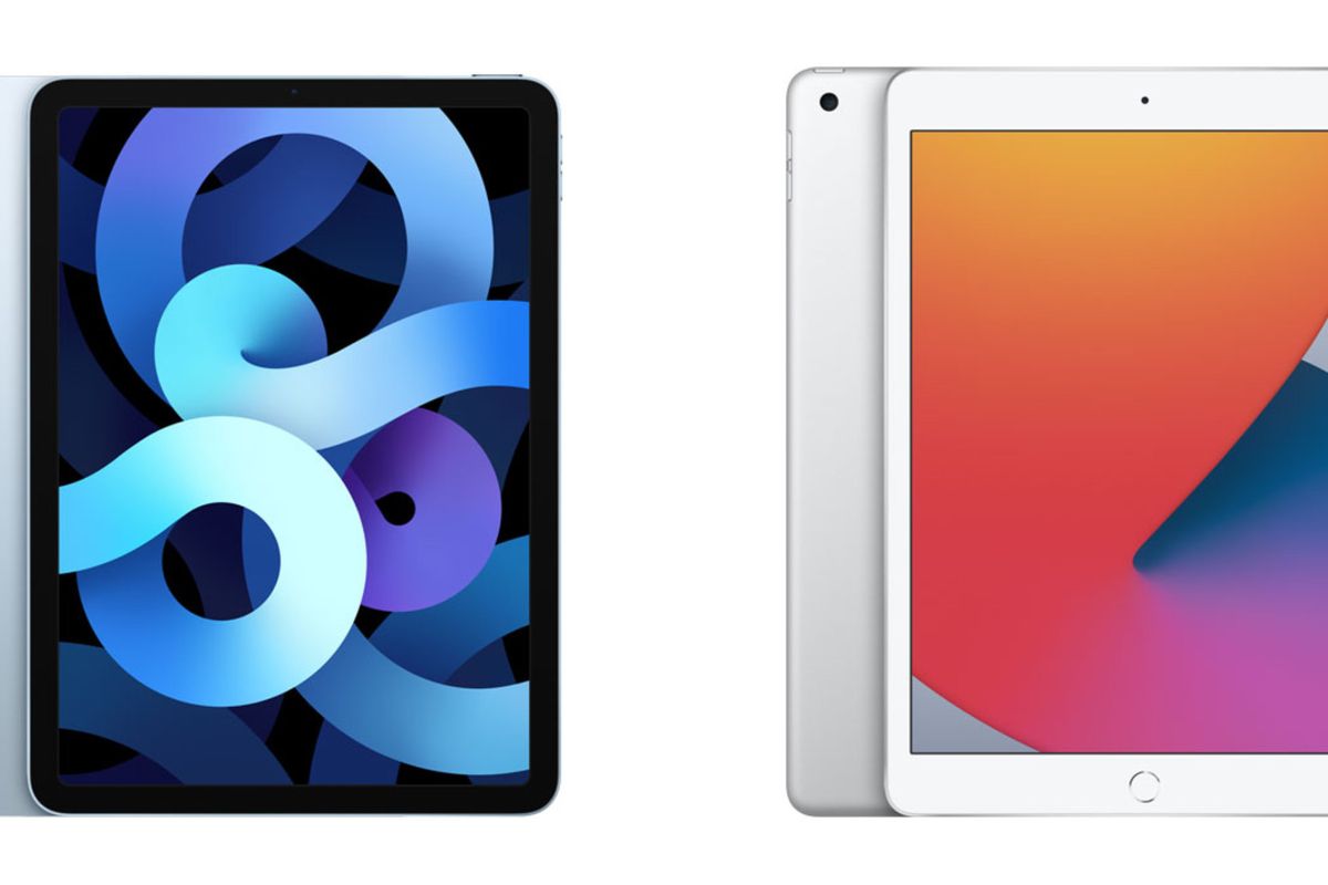 ​The iPad Air (left) and iPad (right)
