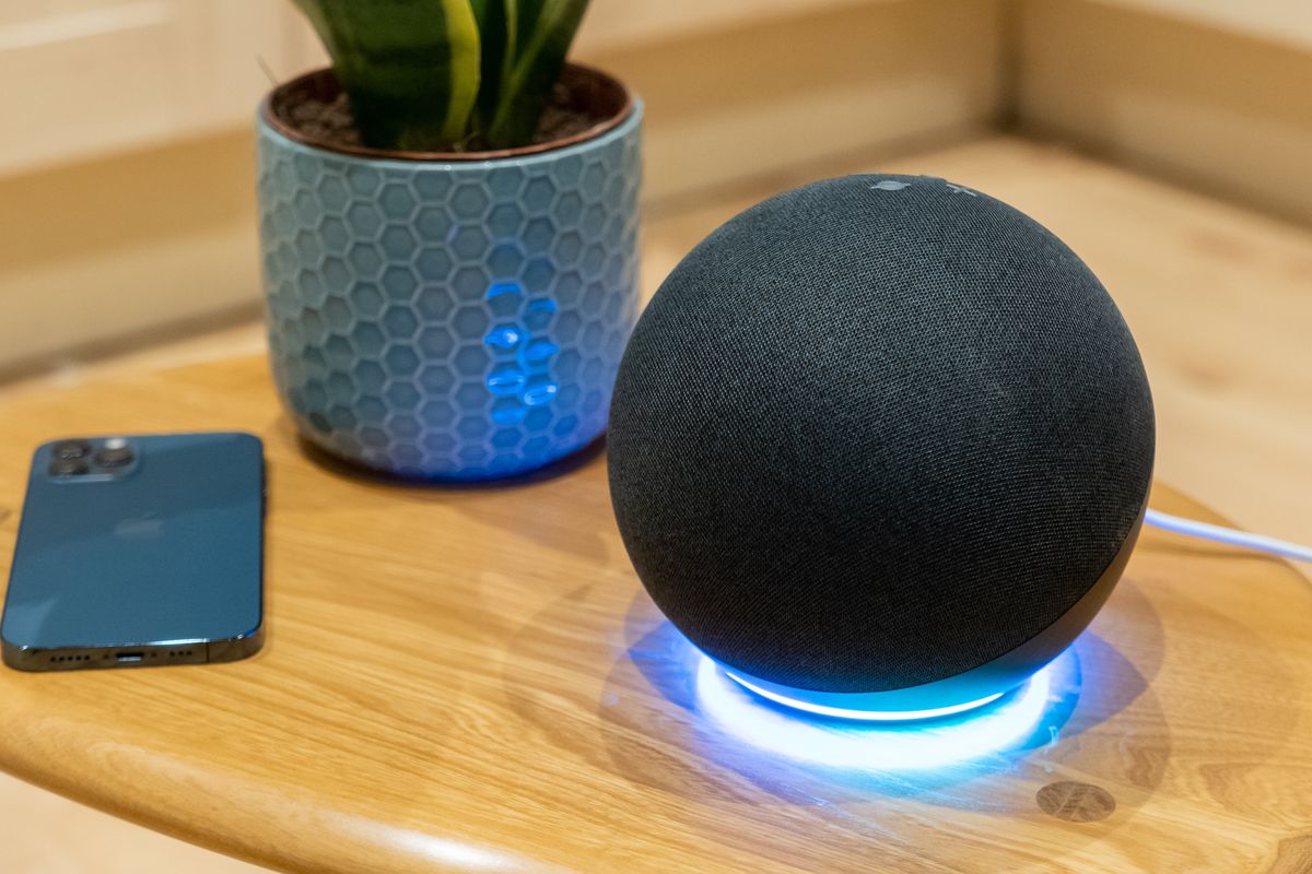 The Amazon Echo (4th Gen) smart speaker