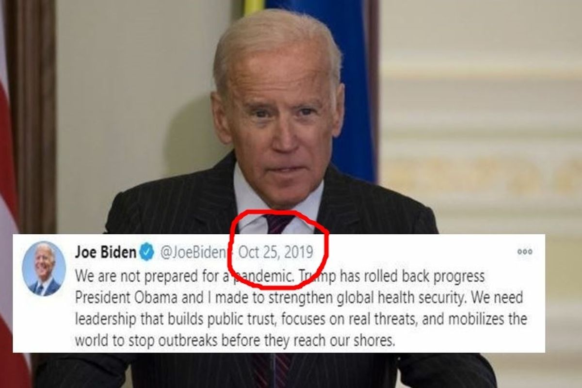 A year ago, Joe Biden warned us about pandemic preparedness. Now, his words are prophetic.