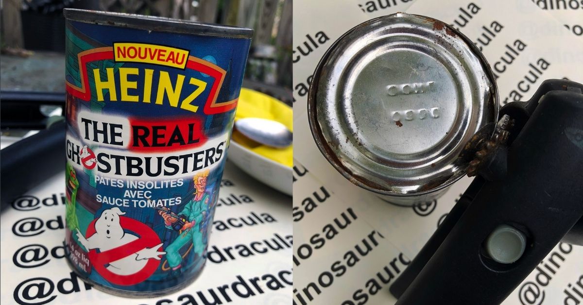 Man Gets An Unpleasant Surprise After Opening A Ghostbusters-Themed Can Of Pasta From 1992