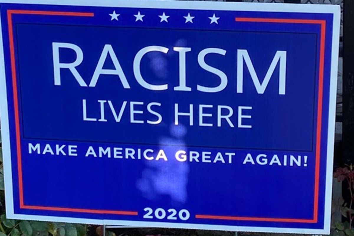 'Racism Lives Here' signs are popping up on lawns near San Diego, California
