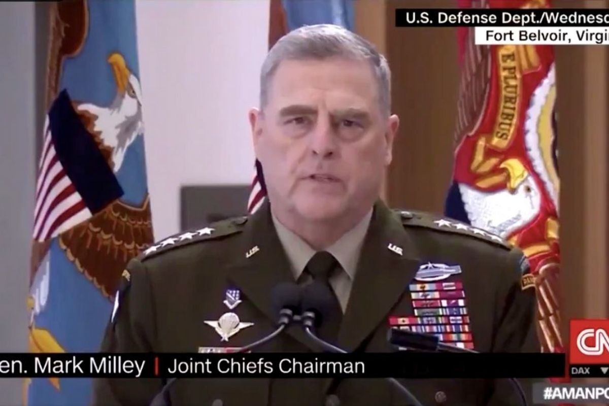 The top U.S. military official makes loyalty clear: 'We do not take an oath to a king...'