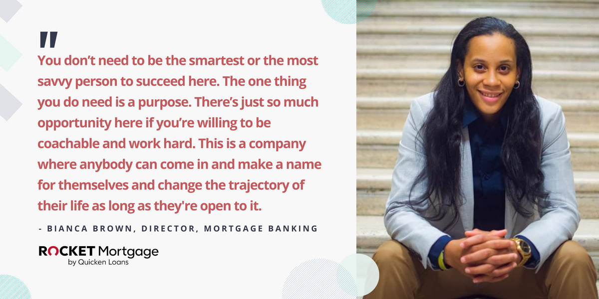 On Representation, Constant Learning, and Coachability: How Rocket Mortgage's Bianca Brown Is Finding Success in Finance