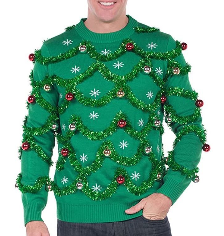 christmas tinsel sweater
