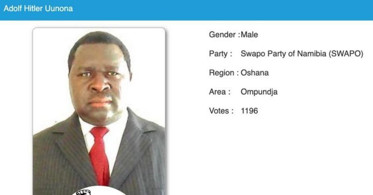 A Guy Named Adolf Hitler Just Won An Election In Namibia—And People Are Understandably Weirded Out