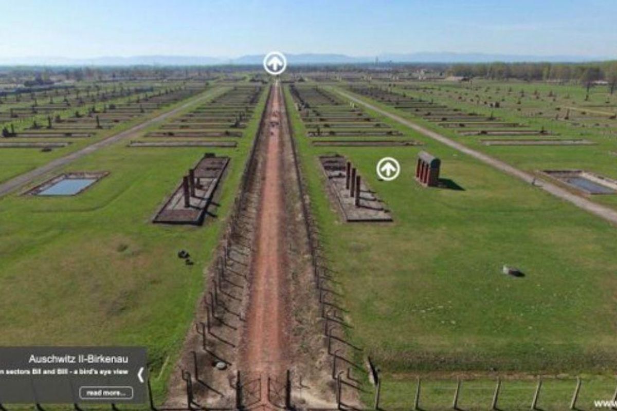 Panoramic 'tour' of Auschwitz helps us see the massiveness of the largest Nazi death camp
