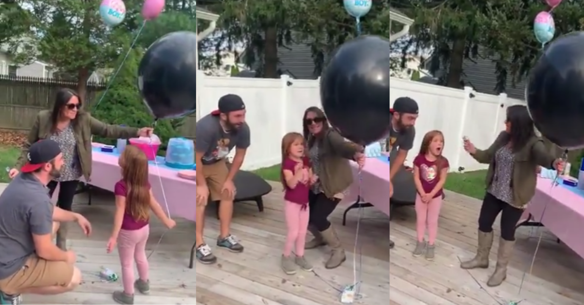 Gender Reveal Party Quickly Goes South After Little Girl Throws An Ill-Timed Tantrum