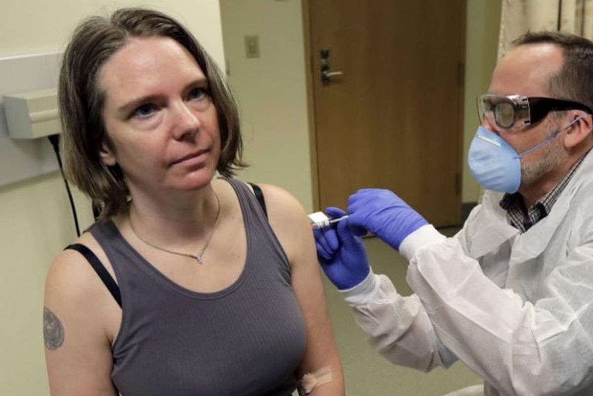 We talked with the first American to get the COVID-19 vaccine and she'll put you at ease