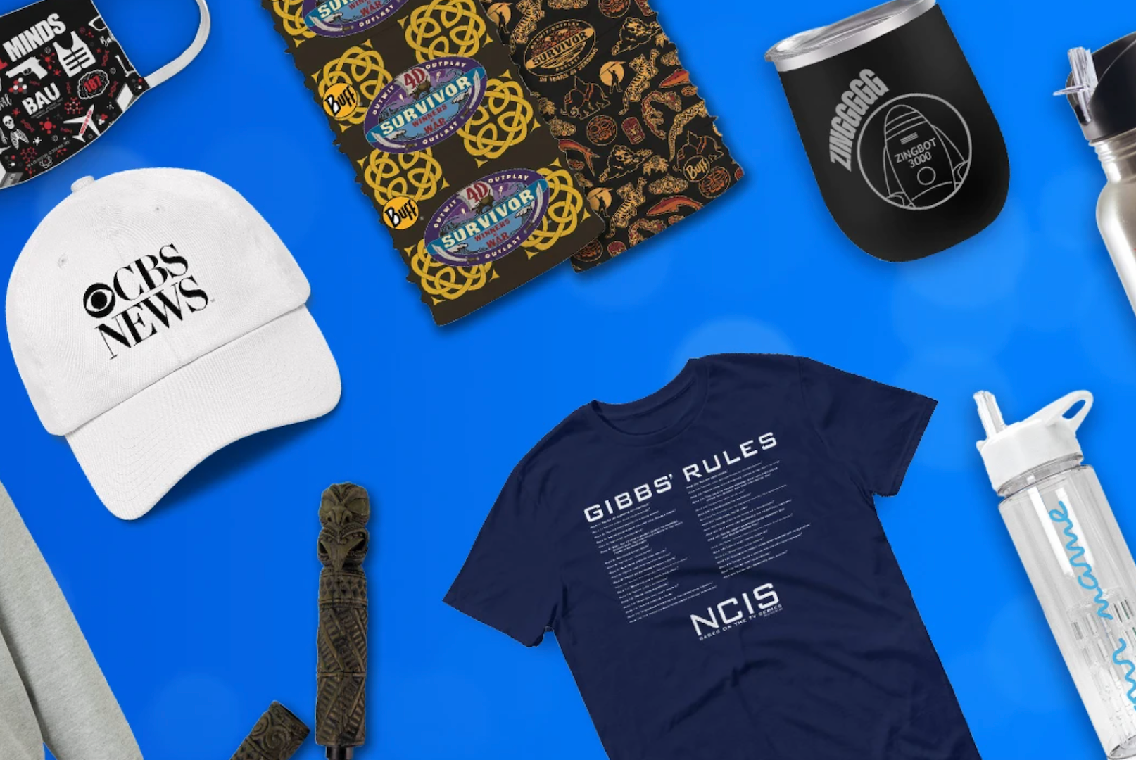 A selection of giftable items from the CBS Store