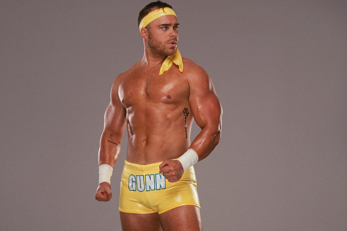 Austin Gunn posing during a photoshoot