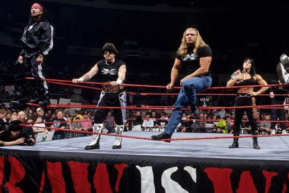 D-Generation X in the ring on Monday Night Raw