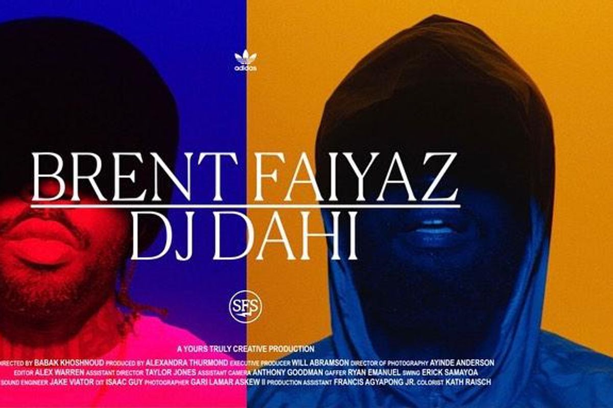 DJ Dahi (left) and Brent Faiyaz (right) for the Adidas CONFIRMED app in promotion of "Gravity"