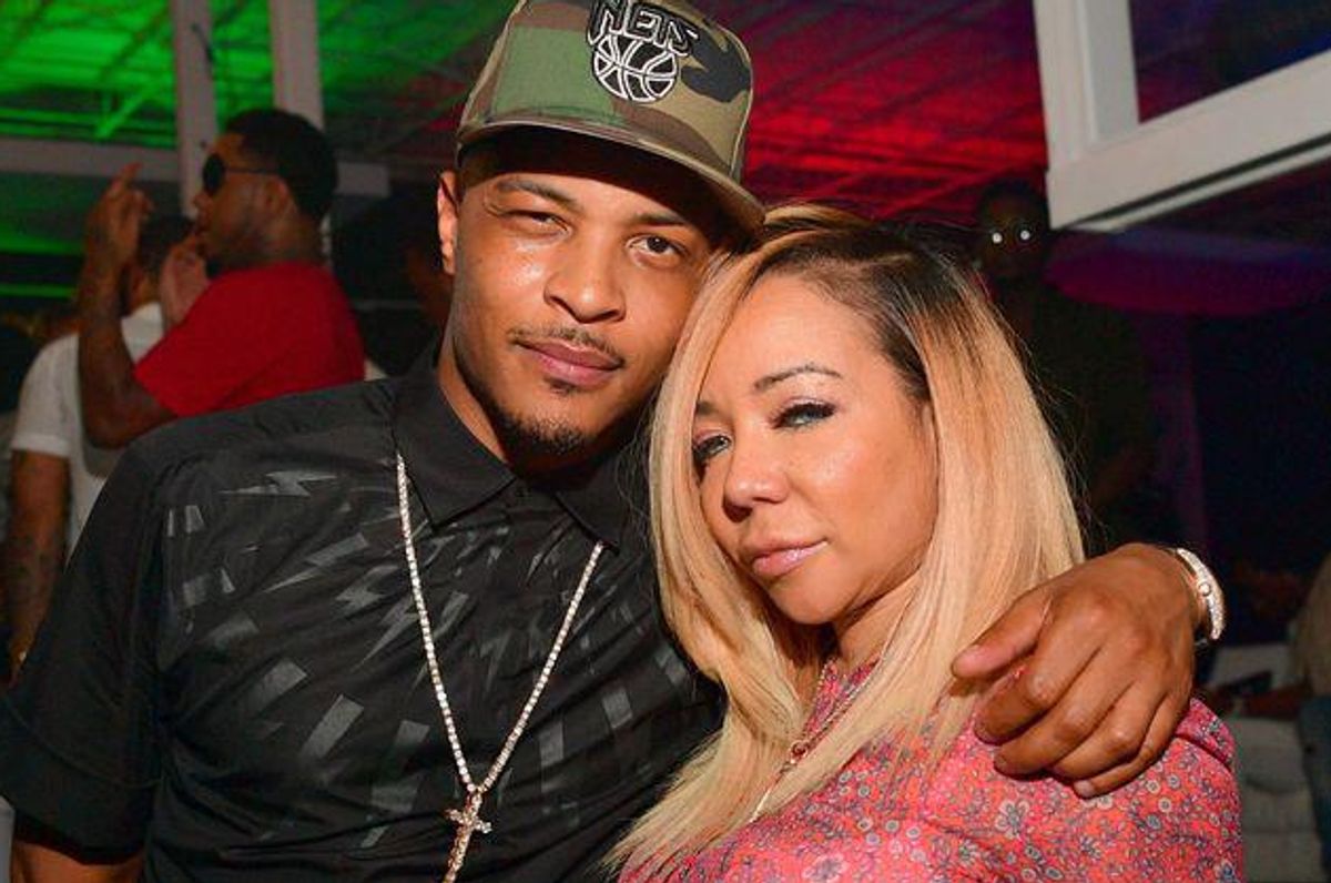 T.I. and Tiny in at a nightclub