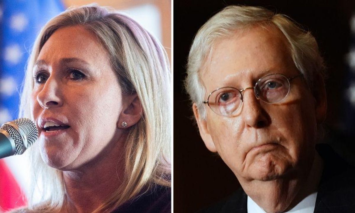 QAnon Congresswoman Just Tried to Clap Back at McConnell After He Called Her Views 'a Cancer'